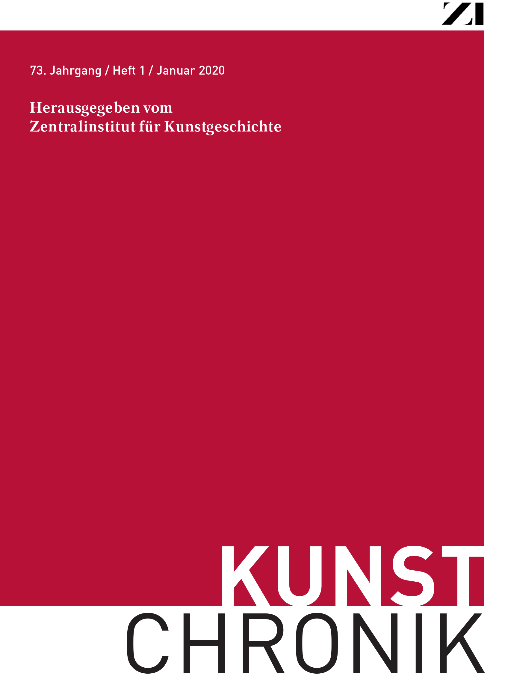 Frisch erschienen: Das Januar-Heft der Kunstchronik! 