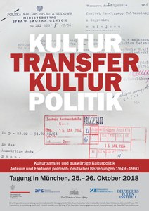 Veranstaltungsflyer. Offizielles Dokument. Weiße und rote Schrift.