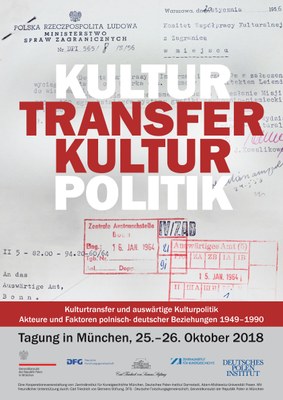 Plakat_Kulturtransfer und auswärtige Kulturpolitik. Akteure und Faktoren polnisch-deutscher Beziehungen 1949–1990
