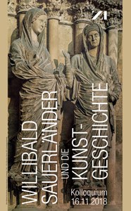 Veranstaltungsflyer. Zwei weibliche Figuren eines mittelalterlichen Kirchenportals. Weiße Schrift.