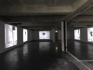 Artur Zmijewski, Realism, 2017, six-channel digital video transferred from 16 mm, b/w, silent, approx. 4–12 min. each, commissioned by and first shown at documenta 14, Kassel, 2017, ed. of 3 (+ 1 AP + 1 EP), courtesy Artur Zmijewski and Galerie Peter Kilchmann, Zürich