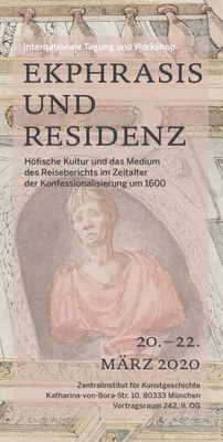 Flyer der Tagung Ekphrasis und Residenz