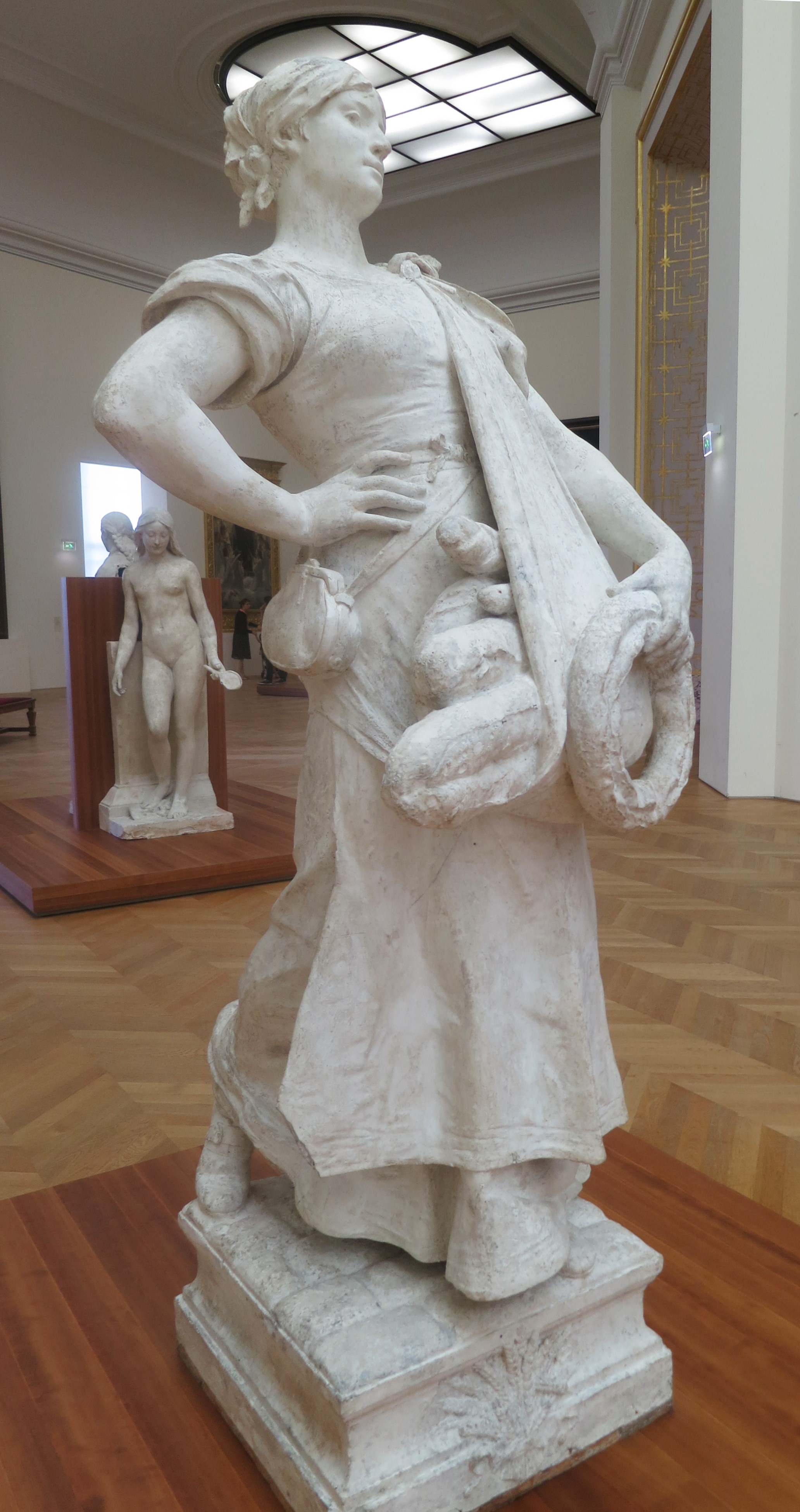 Jules Coutan, Die Brotausträgerin, Gipsmodell, 1881, Paris, Musée du Petit Palais (Foto: Hans Körner)