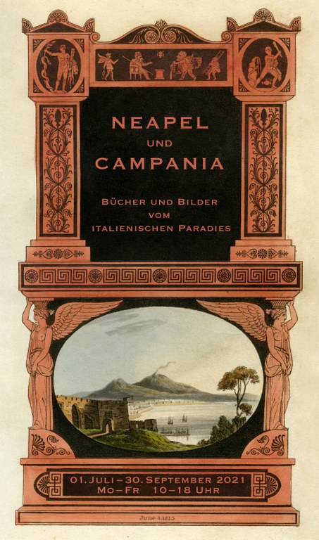 Ausstellungsplakat: Neapel und Campania. Design eines antiken Schreins.