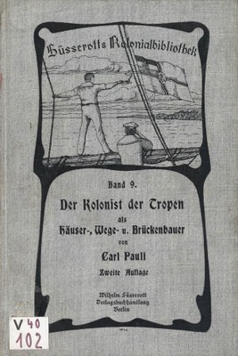 Illustrierte Titelseite. Zwei Matrosen blicken von einem Schiffsmast auf eine Insel. 
