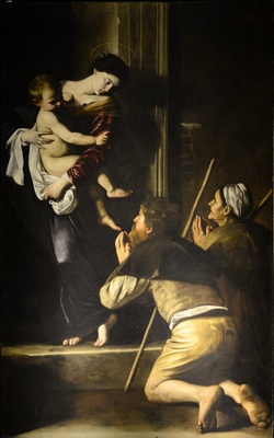Caravaggio, Madonna di Loreto or Madonna dei Pelegrini, 1605, Sant’ Agostino, Rome