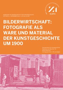 Veranstaltungsflyer in Orange und Rosa.