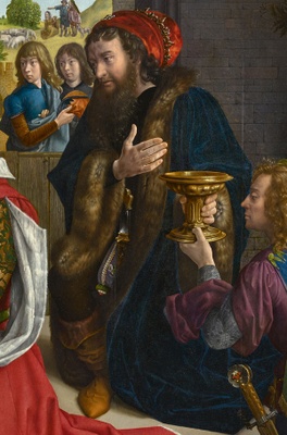 Hugo van der Goes, Monforte-Altar, um 1470/75, Staatliche Museen zu Berlin, Gemäldegalerie, Detail