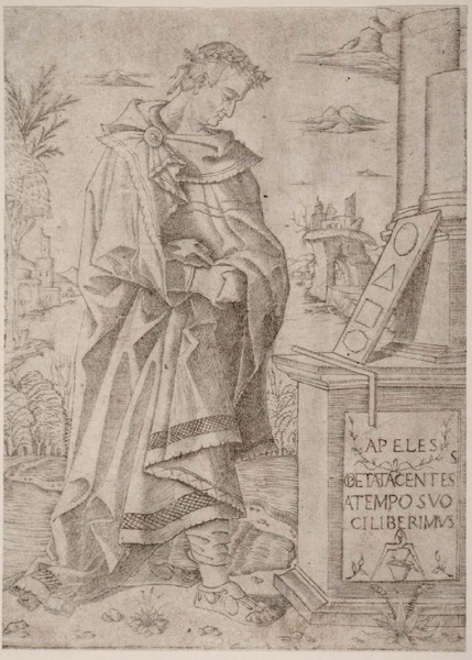 Nicoletto da Modena: Ein Dichter am Grab des Apelles, Kupferstich, Boston, Museum of Fine Arts, inv. M28034, © 2023 Museum of Fine Arts Boston