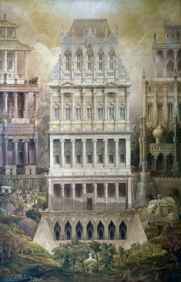 Joseph Gandy, Comparative Characteristics of Thirteen Selected Styles of Architecture, 1836, 120 x 83,4 cm. London, Sir John Soane‘s Museum