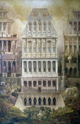 Joseph Gandy, Comparative Characteristics of Thirteen Selected Styles of Architecture, 1836, 120 x 83,4 cm. London, Sir John Soane‘s Museum