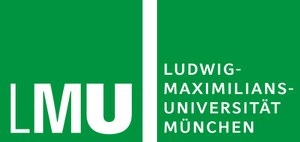 Logo der LMU. Zwei grüne Quadrate mit weißer Schrift