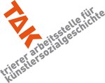 Logo Trierer Arbeitsstelle für Künstlersozialgeschichte_ in rot: TAK_in grau: Trierer ARbeitsstelle für Künstlersozialgeschichte