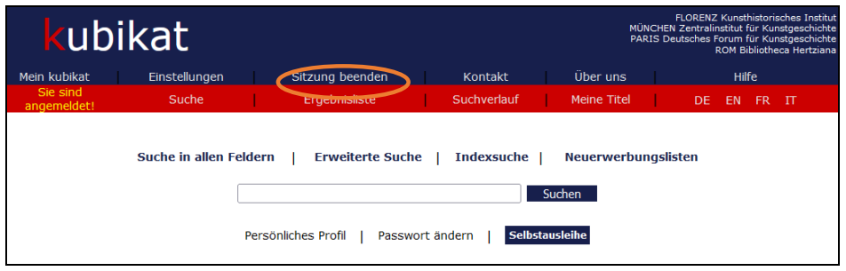 Abmelden