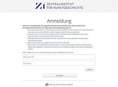 Der Titel der Seite lautet Anmeldung. Darunter findet sich ein Textblock mit einigen Informationen. Zum Schluss gibt es noch zwei Felder die ausgefeüllt werden müssen (Benutzer-ID, Passwort), sowie ein Button zur Anmeldung.