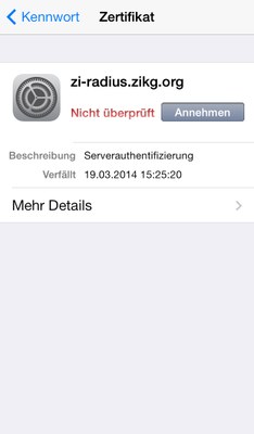 WLAN iOS Abb. 3