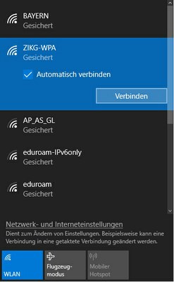 WLAN Windows 10 Abb. 1