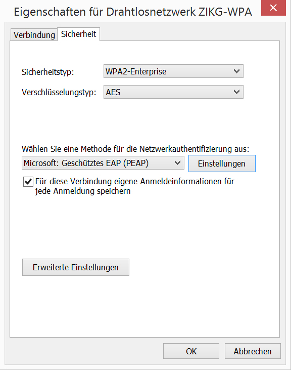 WLAN Windows 8.1 - Abb. 2