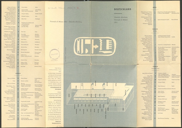 Deutschland: Deutsche Abteilung, Triennale di Milano 1951. KatAusst. Milano 1951 5 a 2