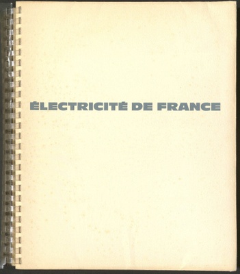 Électricité de France: 1946-1958. BZI GG 4864200 R