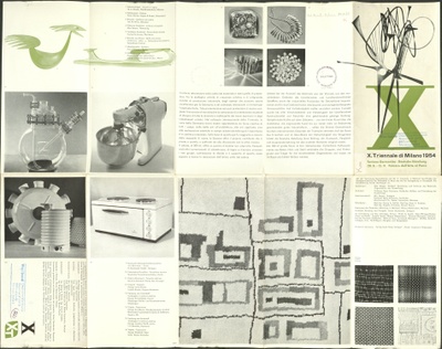 X. Triennale di Milano 1954: Sezione Germanica / Deutsche Abteilung. Kat.Ausst. Milano 1954 8 1 