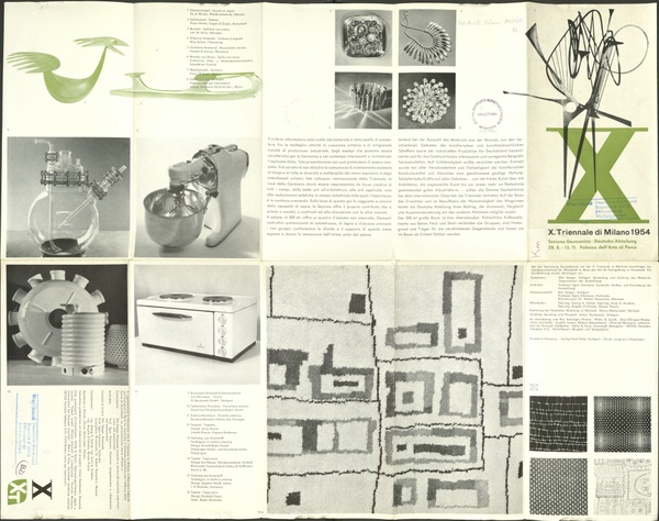 X. Triennale di Milano 1954: Sezione Germanica / Deutsche Abteilung. Kat.Ausst. Milano 1954 8 1 