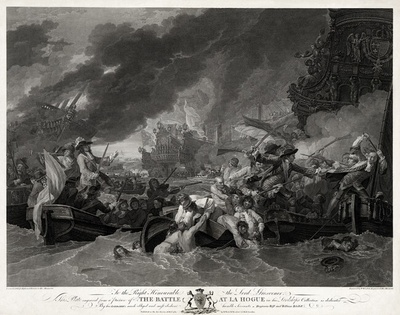 William Woollett nach Benjamin West, The Battle at La Hogue, 1781