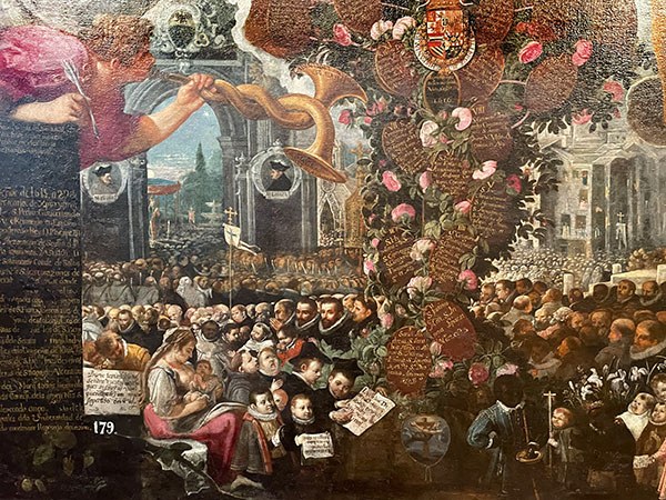 Lower left part of, Juan de Roelas, The Allegory of the Immaculate Virgin, 1616, oil on canvas, 323.5 x 195 cm, Museo Nacional de Escultura, Valladolid