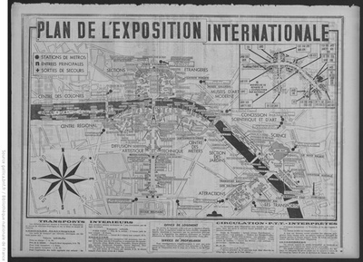 600_Projekt_Anke Blümm_Plan de l'Exposition Internationale, Paris soir, 1937