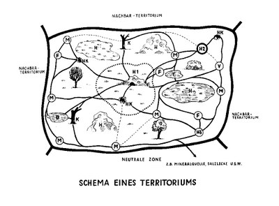 Heini Hediger: Schema eines Territoriums, Quelle: Zoo Zürich