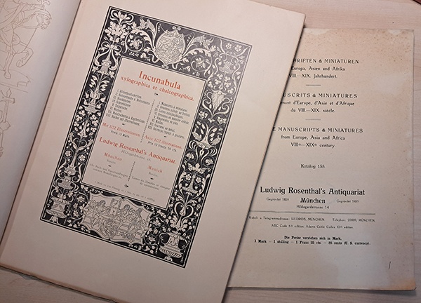 Rekonstruktion der Arisierung des Münchner Antiquariats Ludwig Rosenthal und Rekonstruktion des Verlusts der Kulturgüter aus dem Eigentum der Familie Norbert Rosenthal