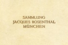 Rekonstruktion der privaten Kunstsammlung von Jacques, Emma und Erwin Rosenthal Rekonstruktion der privaten Kunstsammlung von Jacques, Emma und Erwin Rosenthal