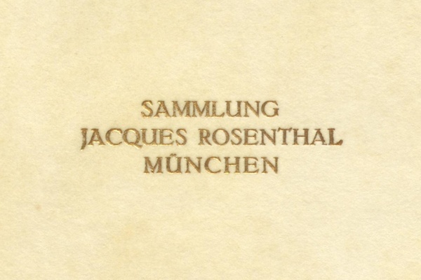 Rekonstruktion der privaten Kunstsammlung von Jacques, Emma und Erwin Rosenthal